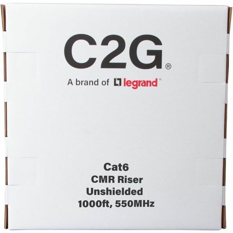 C2G BULK CAT6 UTP CMR TAA BLACK C2G 1000FT CAT6 ETHERNET CABLE CMR - Thumbnail 5