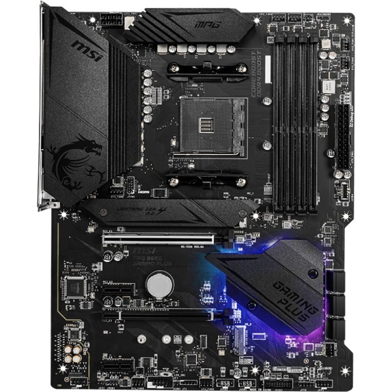 MSI MPG B550 GAMING PLUS Desktop Motherboard - AMD B550 Chipset - Socket AM4 - ATX - Thumbnail 2