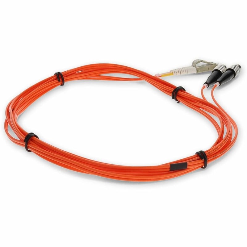 AddOn 5m LC to FC Orange OM1 Duplex OFNR (Riser-Rated) MMF Fiber Patch Cable - Thumbnail 5