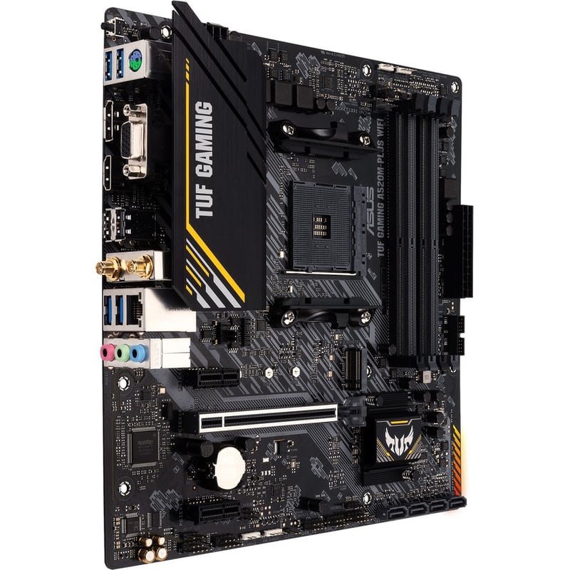 TUF GAMING A520M-PLUS WIFI Gaming Desktop Motherboard - AMD A520 Chipset - Socket AM4 - Micro ATX - Thumbnail 2
