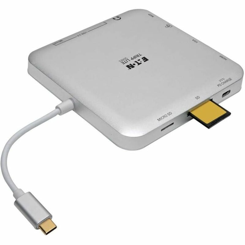 Tripp Lite by Eaton USB-C Dock Dual Display - 4K HDMI/mDP VGA USB 3.x (5Gbps) USB-A/C Hub GbE 60W PD Charging - Thumbnail 3