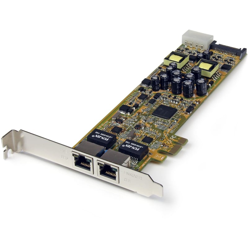 StarTech.com Dual Port PCI Express Gigabit Ethernet PCIe Network Card Adapter - PoE/PSE - Thumbnail 1