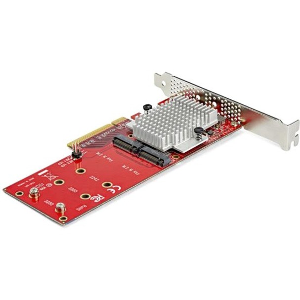 StarTech.com Dual M.2 PCIe SSD Adapter Card - x8 / x16 Dual NVMe or AHCI M.2 SSD to PCI Express 3.0 - M.2 NGFF PCIe (m-key) Compatible - Thumbnail 4