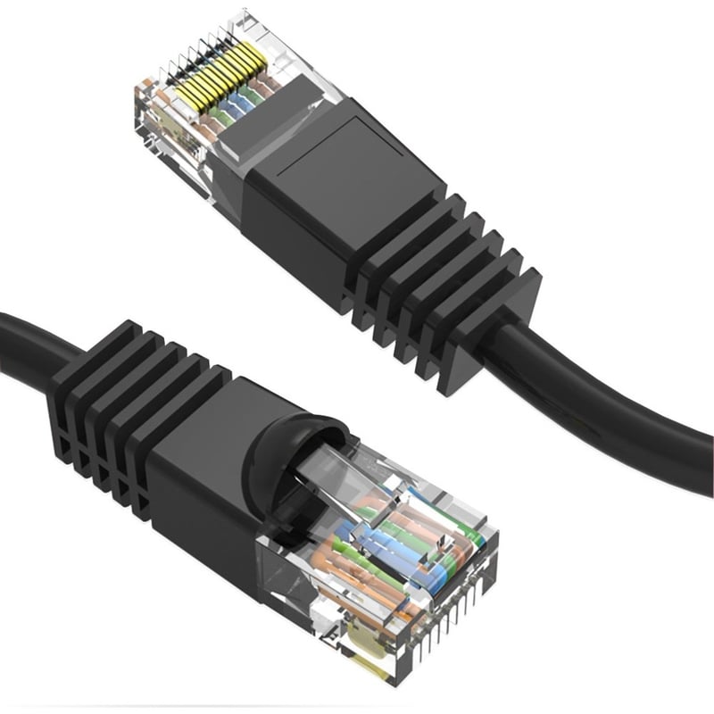 Axiom 14FT CAT6 550mhz Patch Cable Molded Boot (Black) - Thumbnail 1