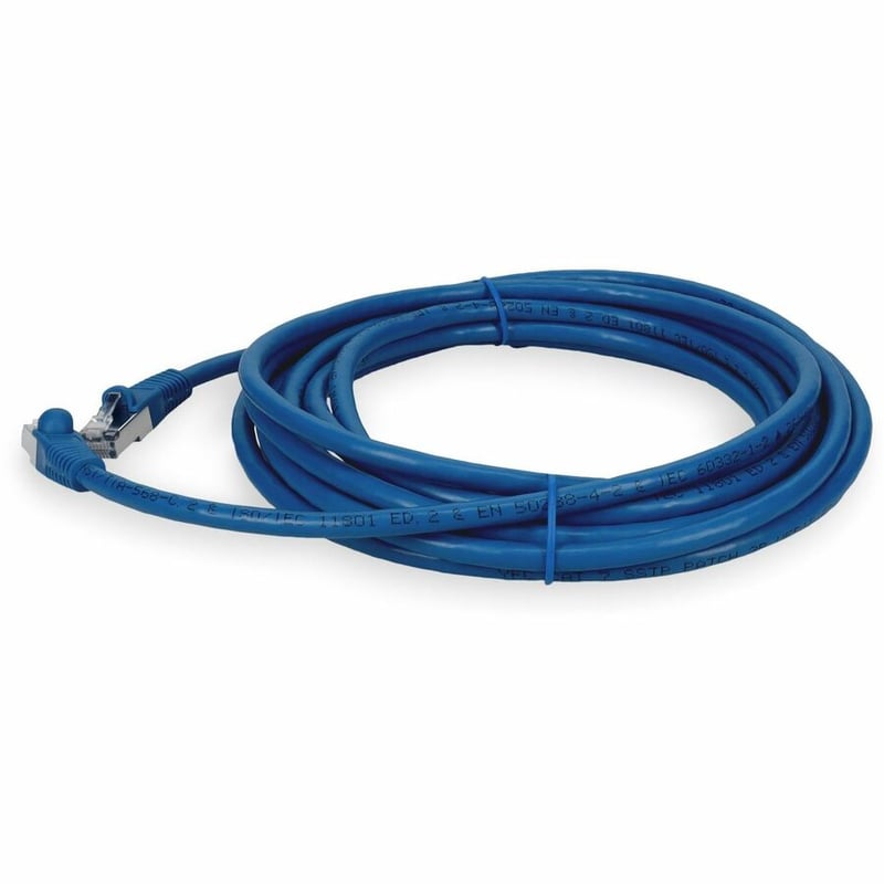 AddOn 15ft RJ-45 (Male) to RJ-45 (Male) Blue Cat7 STP Flexible PVC Copper Patch Cable - Thumbnail 2