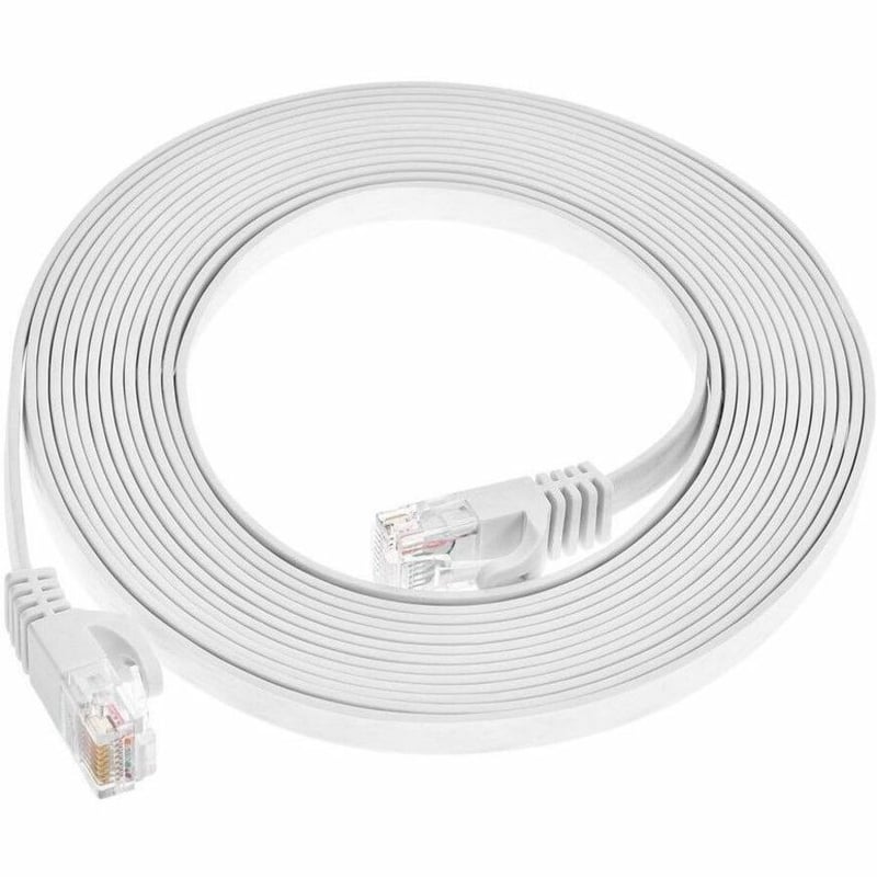 CAT6 PATCH CABLE FLAT DESIGN_14FT WHITE - Thumbnail 4