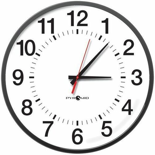 Pyramid TimeTrax Sync 17in Analog Clock - 12 Hour Face - Thumbnail 1