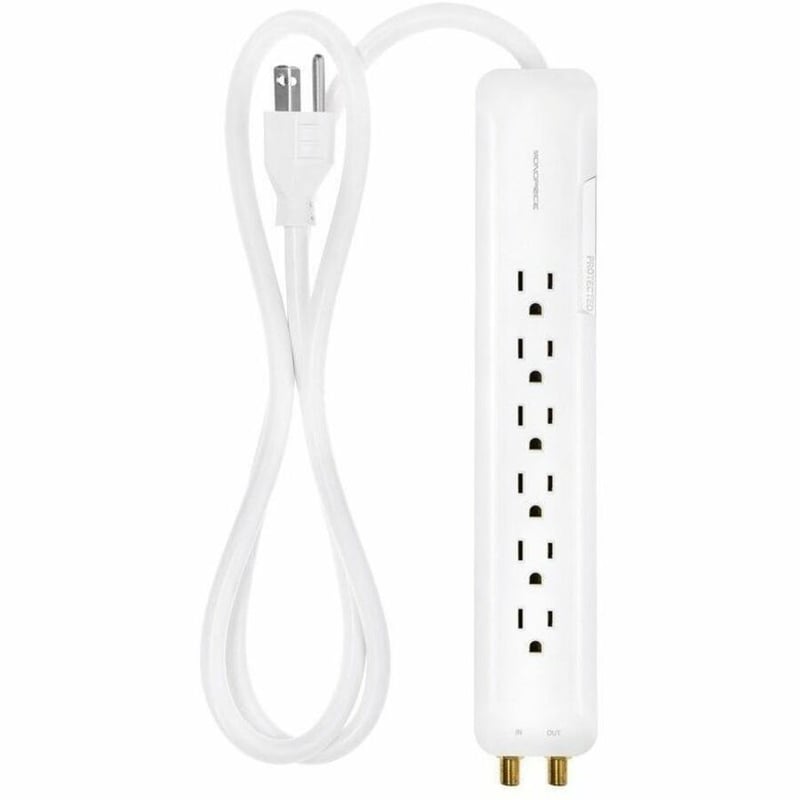 SLIM POWER SURGE PROTECTOR - 6 OUTLET - Thumbnail 1