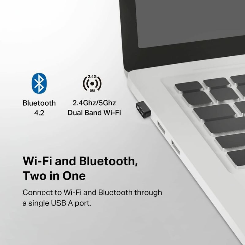 TP-Link Archer T2UB Nano - AC600 Nano Dual Band Wi-Fi Bluetooth 4.2 USB Adapter - Thumbnail 4