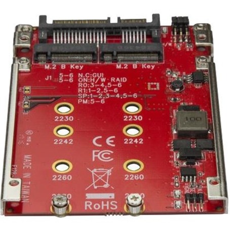 StarTech.com Dual-Slot M.2 to SATA Adapter - M.2 SATA Adapter for 2.5" Drive Bay - M.2 Adapter - M.2 SSD Adapter - M.2 NGFF SSD Adapter - RAID - Thumbnail 3