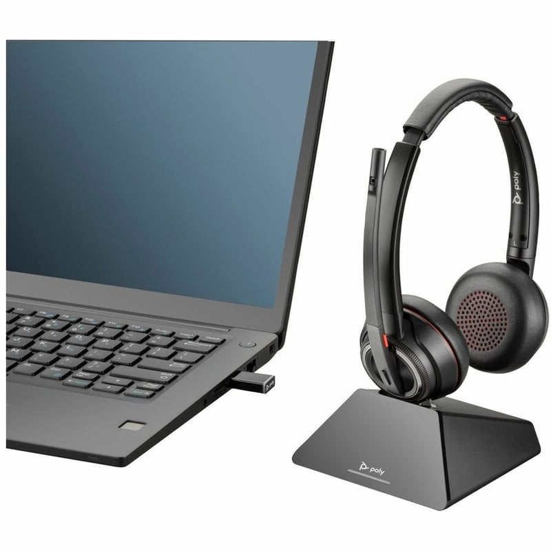 Poly Savi 8220 UC Microsoft Teams Certified DECT 1920-1930 MHz USB-A Headset - Thumbnail 3