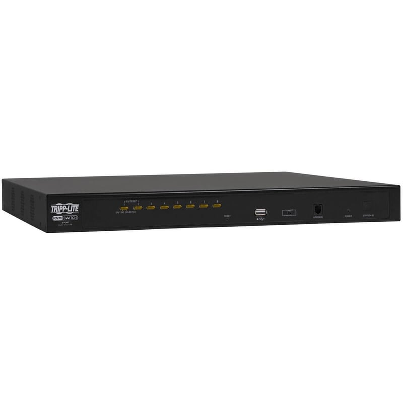 Tripp Lite by Eaton 8-Port Rackmount KVM/USB Switch w/ On-Screen Display Steel PS/2 1U - Thumbnail 1