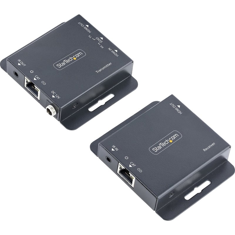 StarTech.com 4K HDMI Extender over CAT6/CAT5 Ethernet Cable, 4K 30Hz or 1080p 60Hz Video Extender, HDMI Transmitter and Receiver Kit - Thumbnail 2