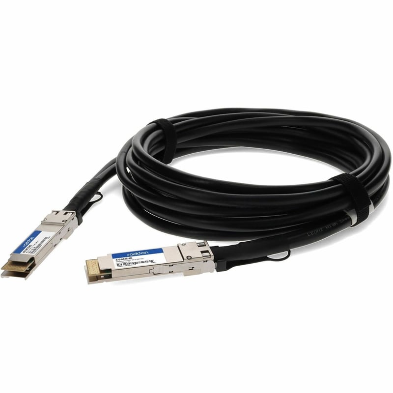 AddOn Dell® 470-ACTS Compatible TAA Compliant 200GBase-CU QSFPDD Direct Attach Cable (Passive Twinax, 2m) - Thumbnail 1