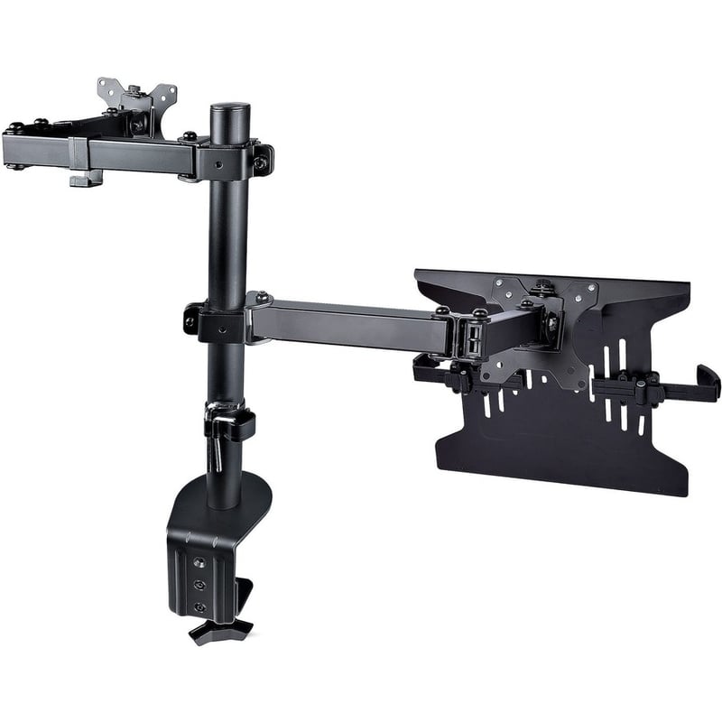 StarTech.com Monitor Arm with VESA Laptop Tray, For a Laptop & Single Display up to 32" (17.6lb/8kg), Adjustable Desk Laptop Arm Mount - Thumbnail 4