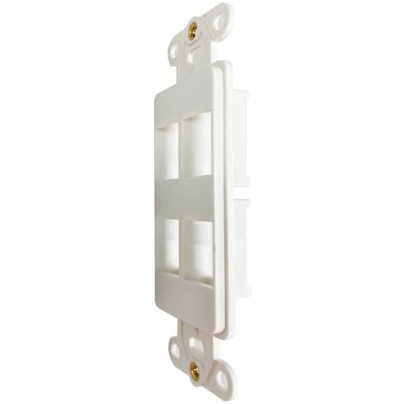 Eaton Tripp Lite Series Safe-IT 4-Port Antibacterial Wall-Mount Insert, Decora Style, Vertical, Ivory, TAA - Thumbnail 3