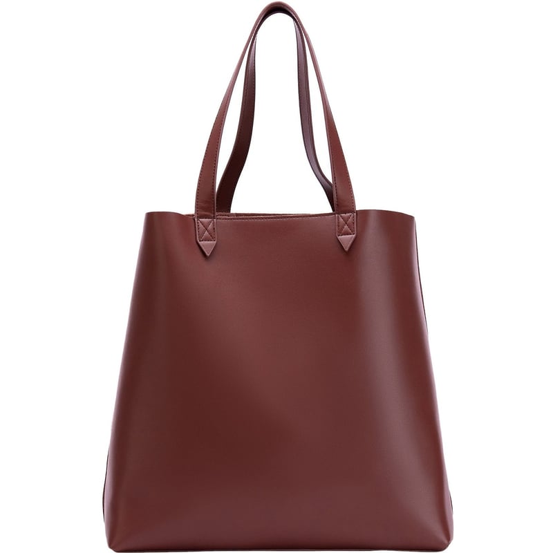 MADE EASY LEATHER TOTE BROWN - Thumbnail 1