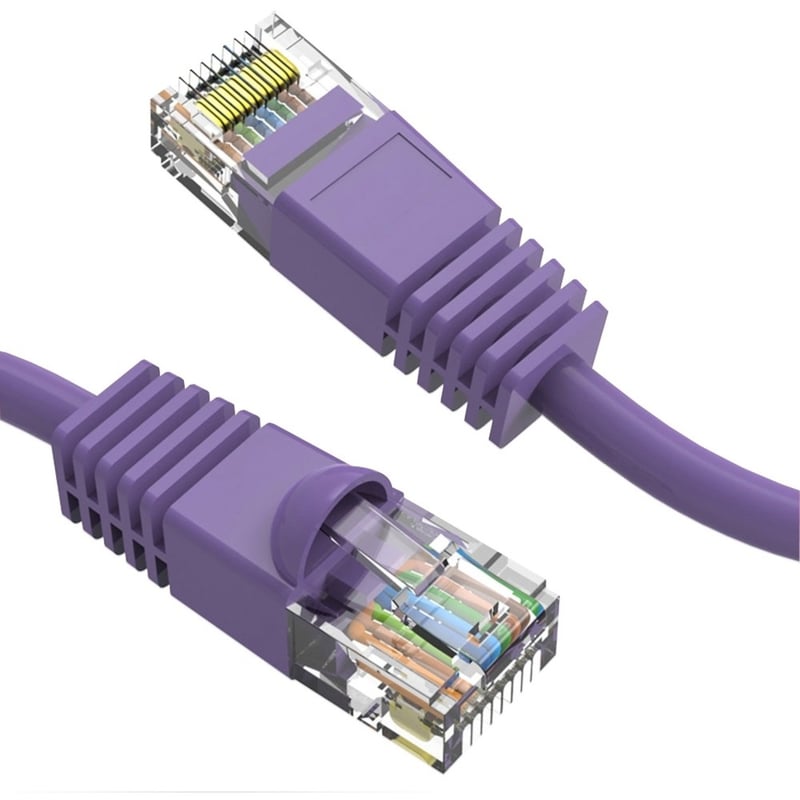 Axiom 6-INCH CAT6 UTP 550mhz Patch Cable Snagless Molded Boot (Purple)