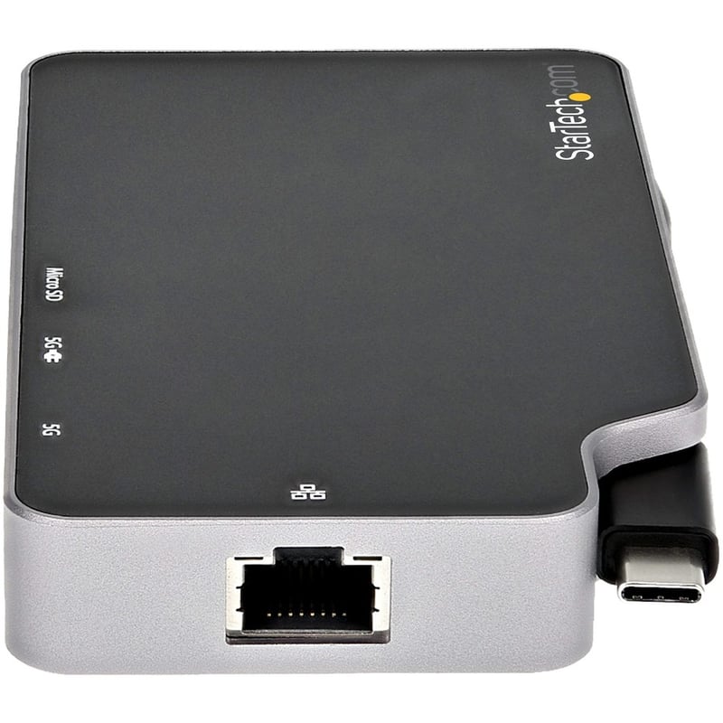 StarTech.com USB C Multiport Adapter, USB-C to 4K HDMI or VGA Video with 100W PD Pass-through, 10Gbps USB Hub/MicroSD/GbE, USB-C Mini Dock - Thumbnail 3