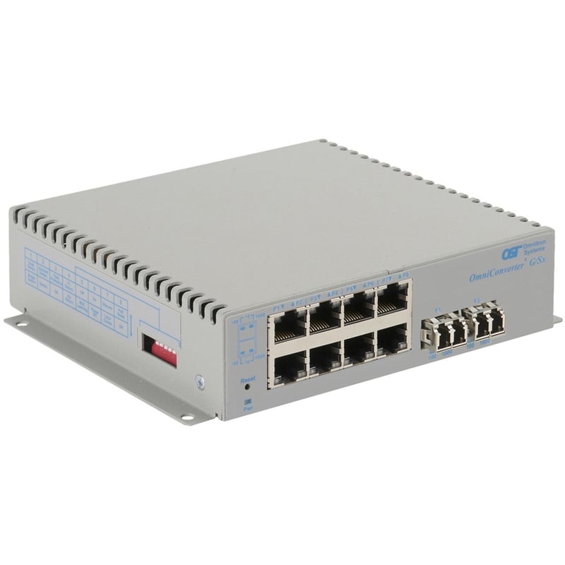 Omnitron Systems OmniConverter Unmanaged Gigabit, 2xSM LC, RJ-45, Ethernet Fiber Switch