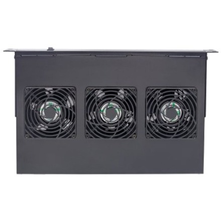 3-Fan Ventilation Unit for 19" Racks, 1U, Black - Thumbnail 5
