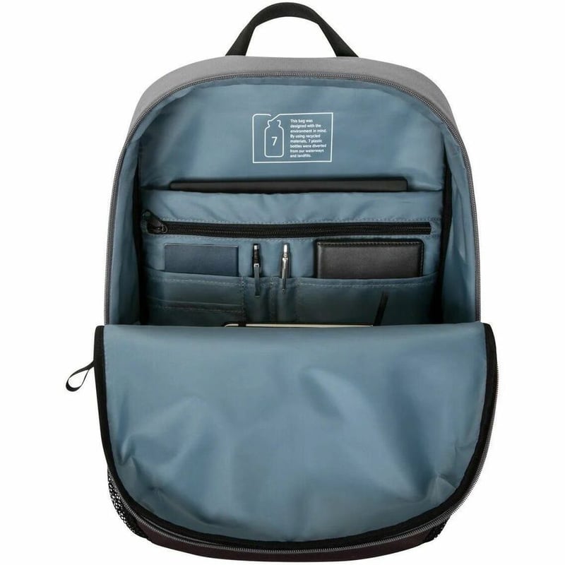 Targus Sagano EcoSmart TBB636WM Carrying Case (Backpack) for 15" to 16" Notebook - Gray - Thumbnail 5