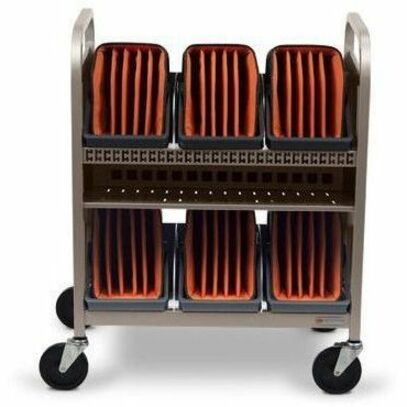 Bretford CUBE Transport Cart with Caddies - TVCT30CAD - Thumbnail 2