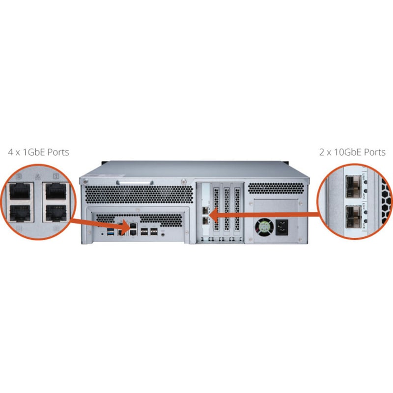QNAP High-performance Quad-core NAS with Dual 10GbE SFP+ Ports - Thumbnail 2