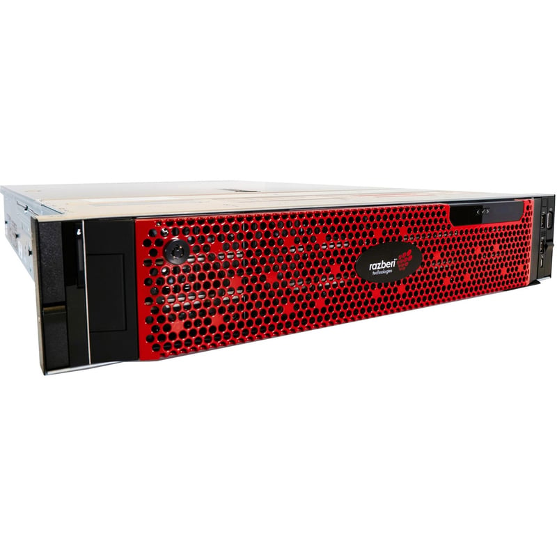 Razberi Enterprise 2U 8-Bay Rackmount Video Recording Server - 128 TB HDD