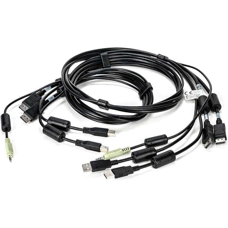 Vertiv Avocent Dual USB Keyboard and Mouse, Dual DisplayPort and Audio Cable, 6 ft. for Vertiv Avocent SV and SC Series Switches - Thumbnail 1