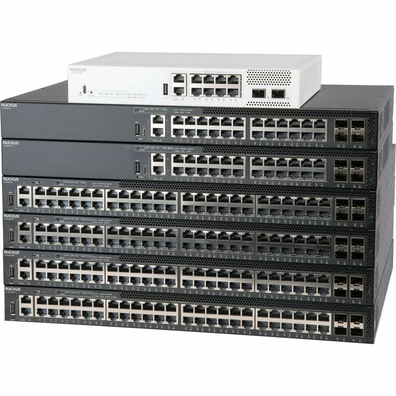RUCKUS ICX 8200 SWITCH, 48 10/100/1000 MBPS POE+ PORTS, 4 25 GBE SFP28 STACKING/ - Thumbnail 2