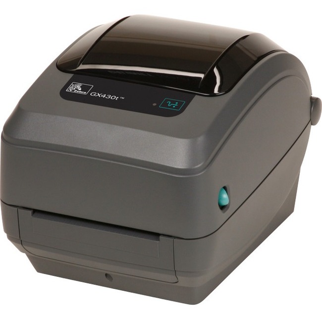 Zebra GX430t Desktop Thermal Transfer Printer - Monochrome - Label Print - Fast Ethernet - USB - Serial - With Cutter
