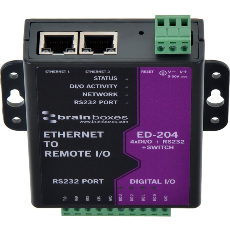 Brainboxes Ethernet to Digital IO + RS232 + Switch - Thumbnail 3