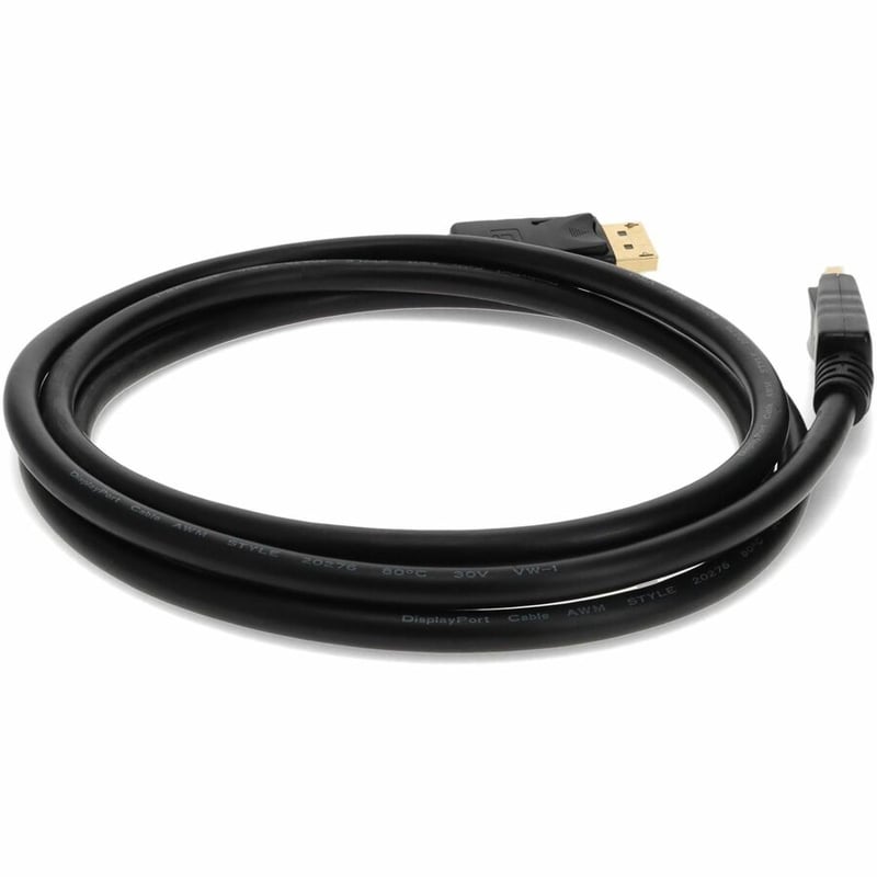 5PK 1ft DisplayPort 1.2 Male to DisplayPort 1.2 Male Black Cables For Resolution Up to 3840x2160 (4K UHD) - Thumbnail 5