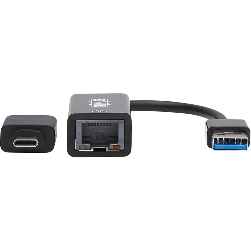 Tripp Lite by Eaton USB-C USB-A to RJ45 Gigabit Ethernet Network Adapter (2xM/F) USB 3.2 Gen 1 Black - Thumbnail 3