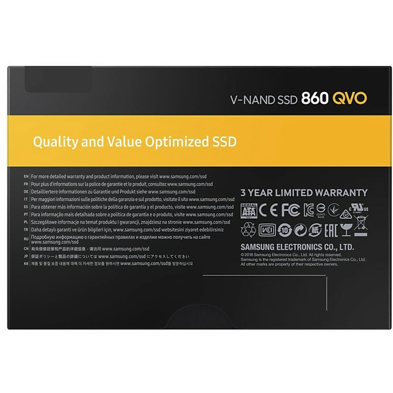 Samsung 860 QVO MZ-76Q1T0B/AM 1 TB Solid State Drive - 2.5" Internal - SATA (SATA/600)