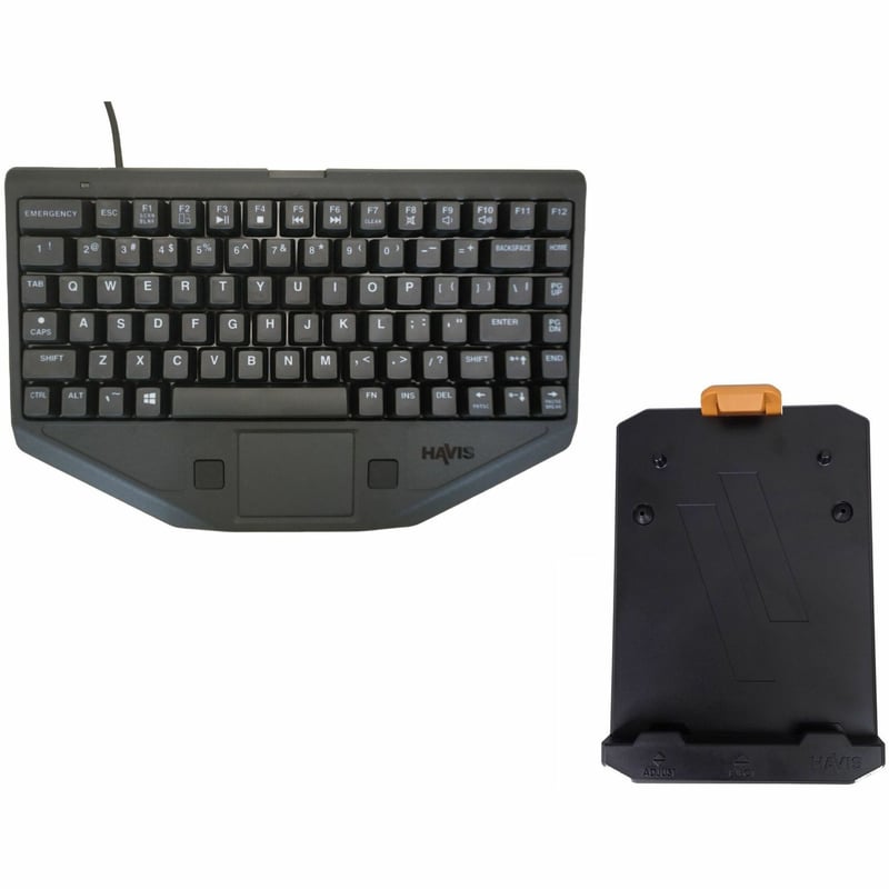 PACKAGE RUGGED CHICLET STYLE KEYBOARD WITH MOUNT (INCLUDES EMERGENCY KEY)
