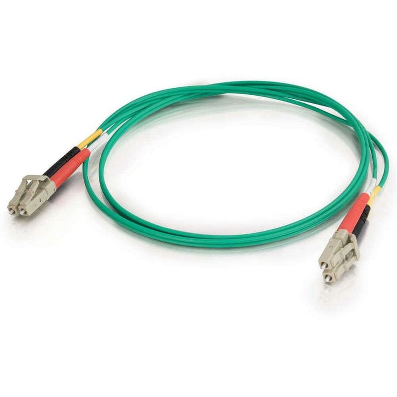 C2G-2m LC-LC 62.5/125 OM1 Duplex Multimode Fiber Optic Cable (Plenum-Rated) - Green - Thumbnail 2