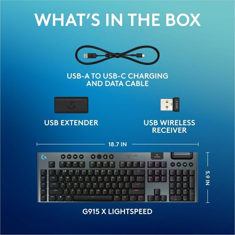 G915 X LIGHTSPEED - TACTILE GAMING KEYBOARD