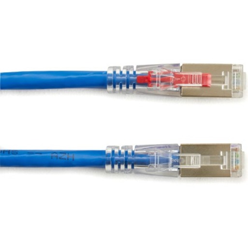 Black Box CAT6A 650-MHz Locking Snagless Patch Cable S/FTP CM PVC BL 7FT - Thumbnail 2