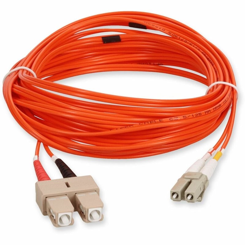 AddOn 5m SC to LC Orange OM1 Duplex OFNR (Riser-Rated) TAA MMF Fiber Patch Cable