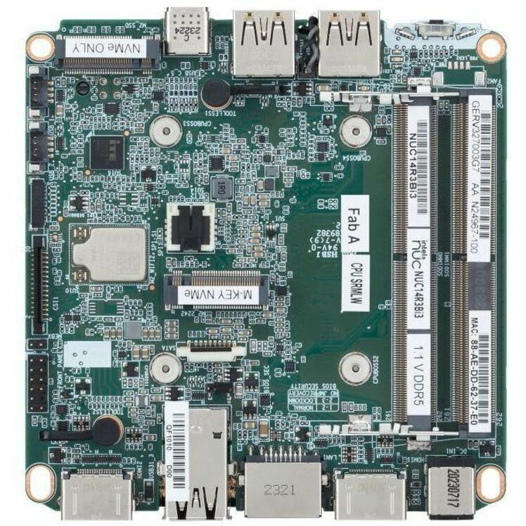 Asus NUC 14 Pro Barebone System - Mini PC - Socket BGA-1744 - Intel Core 3 100U 1.20 GHz Hexa-core (6 Core) - Thumbnail 5