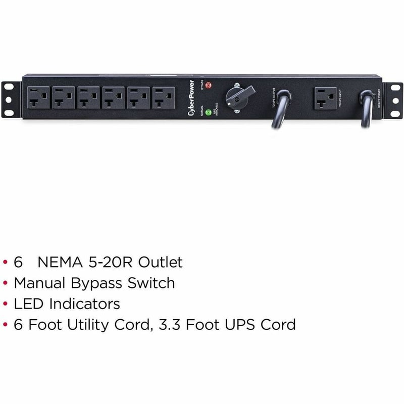 CyberPower MBP20A6 120 VAC 20A Maintenance Bypass PDU - Thumbnail 2