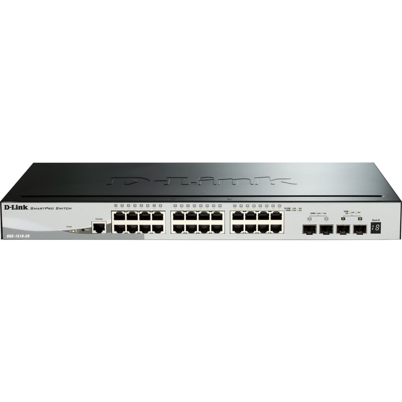 D-Link SmartPro DGS-1510-28 Ethernet Switch - Thumbnail 1