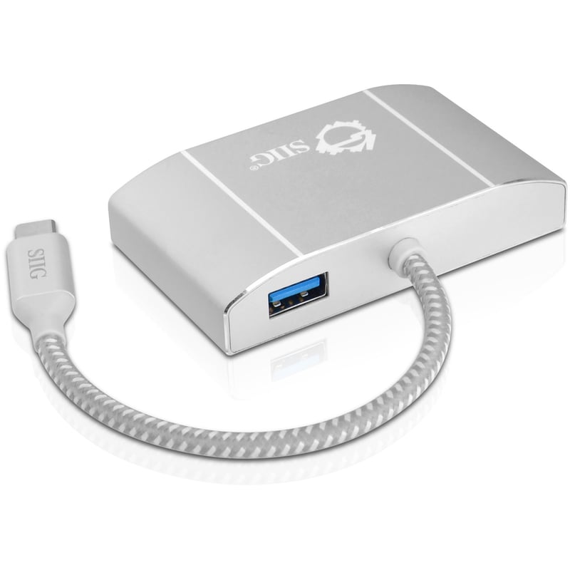 SIIG USB-C to 4-Port USB 3.0 Hub with PD Charging - 3A/1C - Thumbnail 3