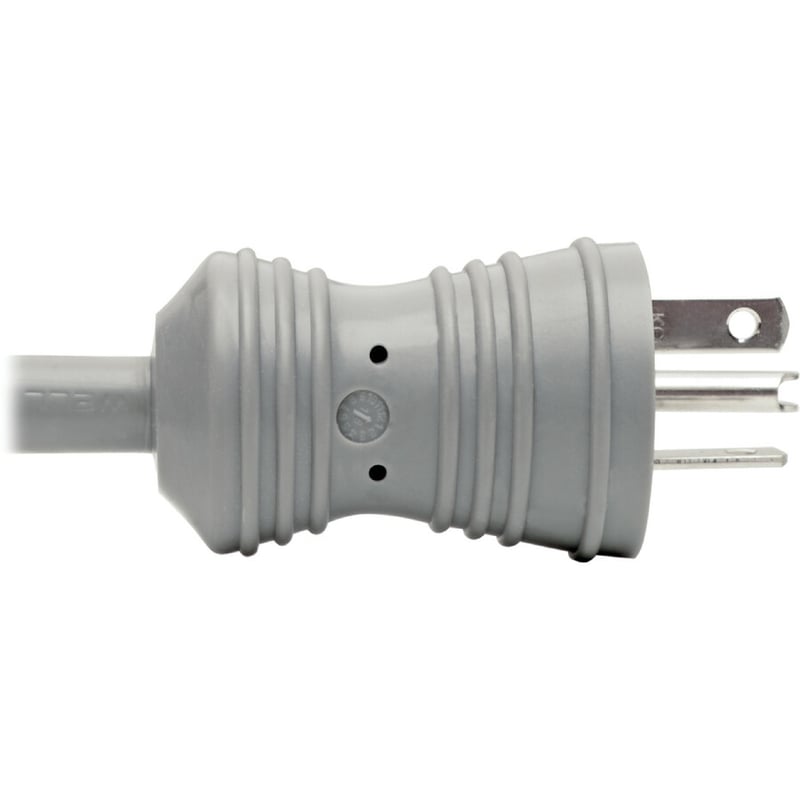 Eaton Tripp Lite Series Hospital-Grade Power Cord, NEMA 5-20P to C19 - Heavy-Duty, Green Dot, 20A, 125V, 12 AWG, 6 ft. (1.83 m), Gray - Thumbnail 4