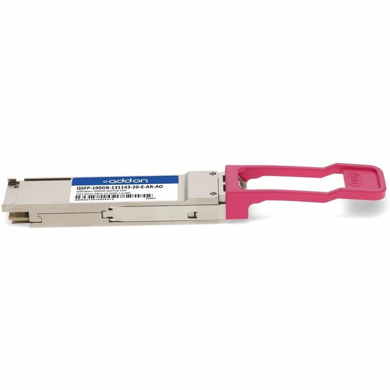 AddOn Arista Networks® Compatible TAA 100GBase-OWDM QSFP28 Transceiver O-Band Channel OW311 50GHz (SMF, 1311.43nm, 20km, LC, DOM, -5 to +80C) - Thumbnail 2