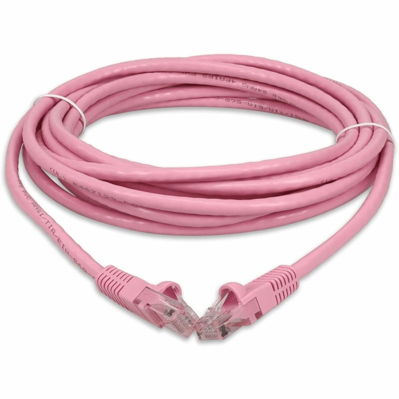 AddOn 40ft Pink CAT 6 PVC Ethernet Cable Snagless Bubble Boot RJ-45 M/M - Thumbnail 1