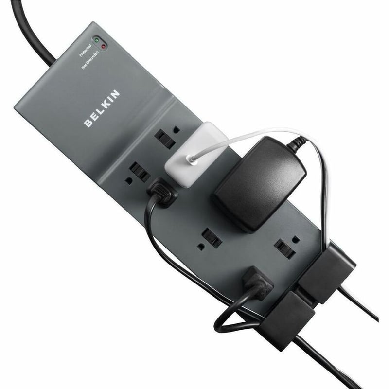Belkin 8 Outlet Home/Office Surge Protector With Telephone Protection - Thumbnail 5