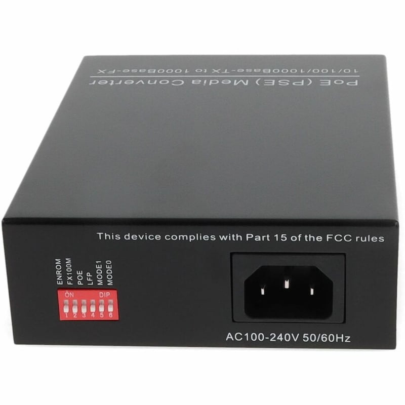 AddOn 10/100/1000Base-TX(RJ45) to 1000Base-SX(ST) MMF 850nm 550m POE Media Converter With EUR Standard Power Supply - Thumbnail 4